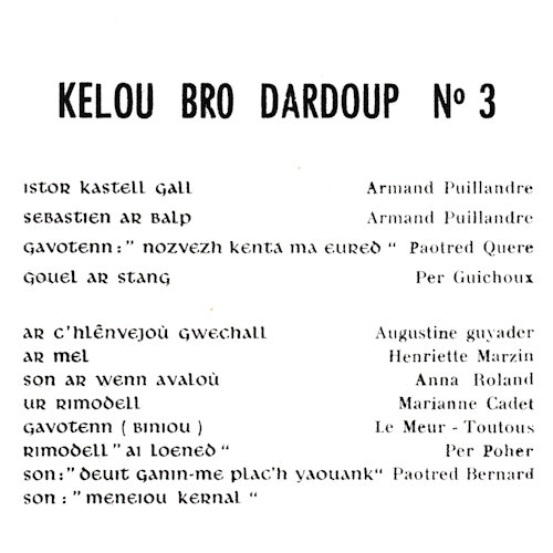 Kelou Bro Dardoup - n°3